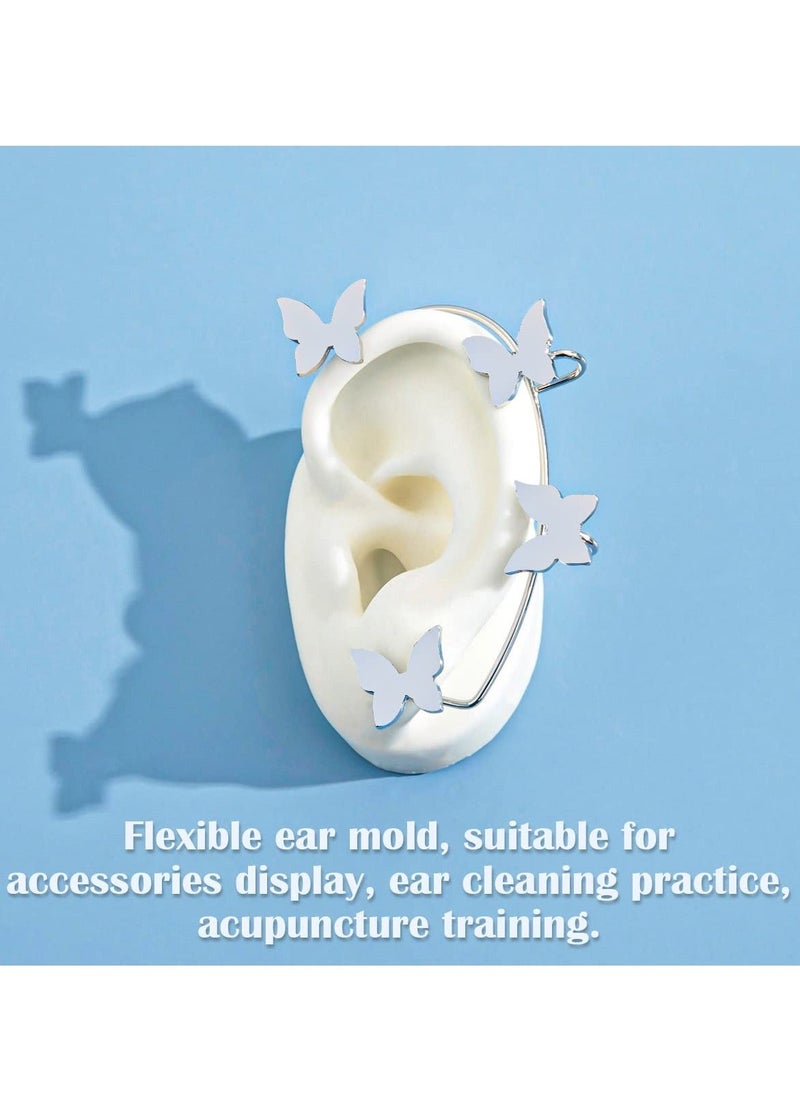 Y&D - Silicone Ear Model Left and Right Soft Flexible Fake Piercing Practice Realistic for Acupuncture Teaching Instructions 2 Pack - Image 1