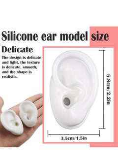 Y&D Silicone Ear Model Left and Right Soft Flexible Fake Piercing Practice Realistic for Acupuncture Teaching Instructions 2 Pack  - Image 2