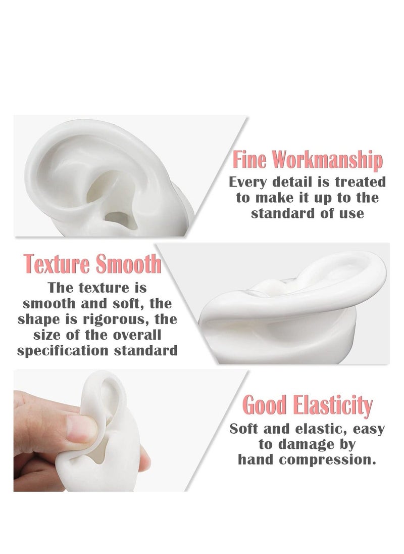 Y&D - Silicone Ear Model Left and Right Soft Flexible Fake Piercing Practice Realistic for Acupuncture Teaching Instructions 2 Pack - Image 1