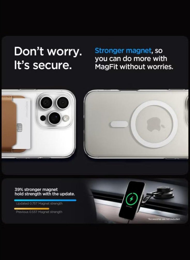 Spigen Liquid Crystal MagFit for iPhone 16 Pro MAX Case Cover with MagSafe (2024) - Crystal Clear - Image 3