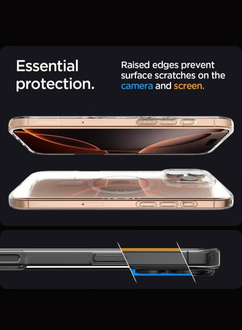 Spigen Liquid Crystal MagFit for iPhone 16 Pro MAX Case Cover with MagSafe (2024) - Crystal Clear - Image 4