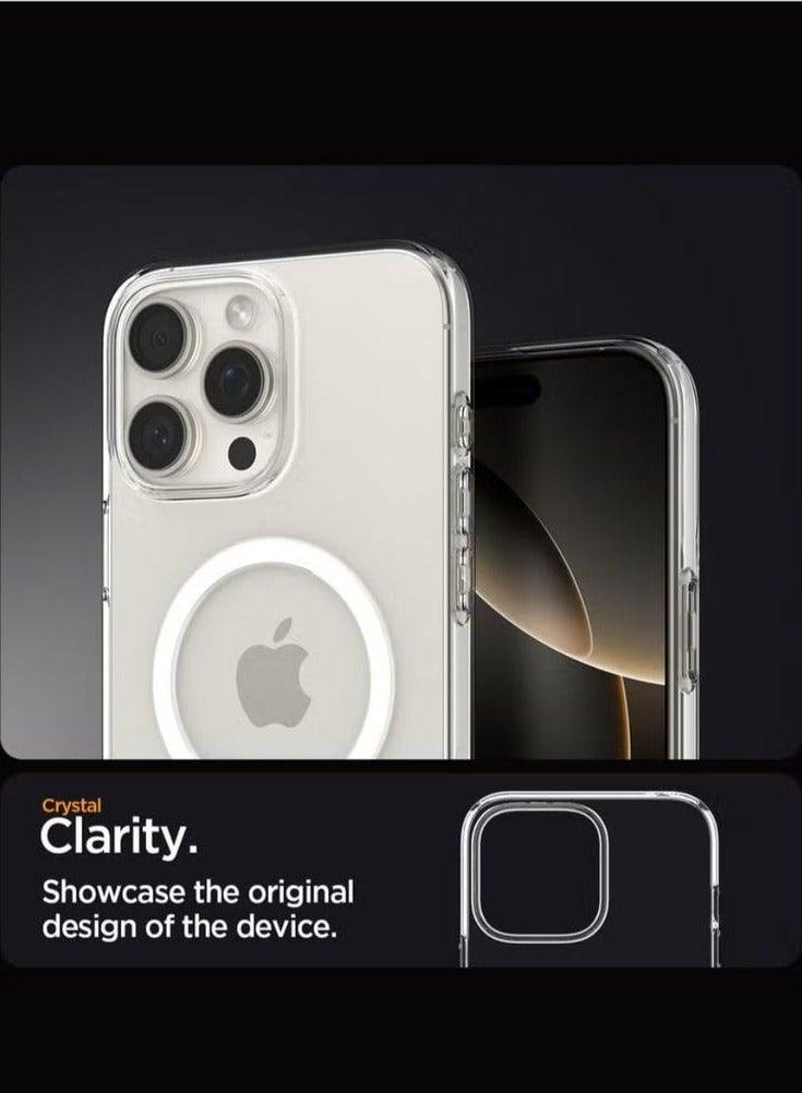 Spigen Liquid Crystal MagFit for iPhone 16 Pro MAX Case Cover with MagSafe (2024) - Crystal Clear - Image 5