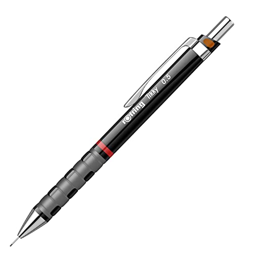 Rotring 0.5mm Mechanical Clutch Lead Pencil | Tikky | for Smooth Writing Drafting Drawing | Black Barrel | Stationery - Image 1