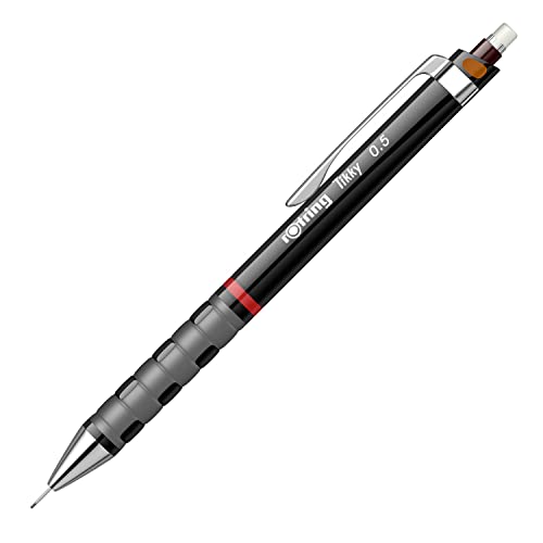 Rotring 0.5mm Mechanical Clutch Lead Pencil | Tikky | for Smooth Writing Drafting Drawing | Black Barrel | Stationery - Image 4