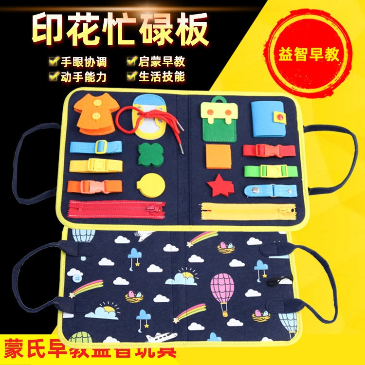 Montessori Felt Children'S Early Education Educational Toys Cloth Book Education Board Children'S Busy Board Felt Dressing Learning Board - Image 2
