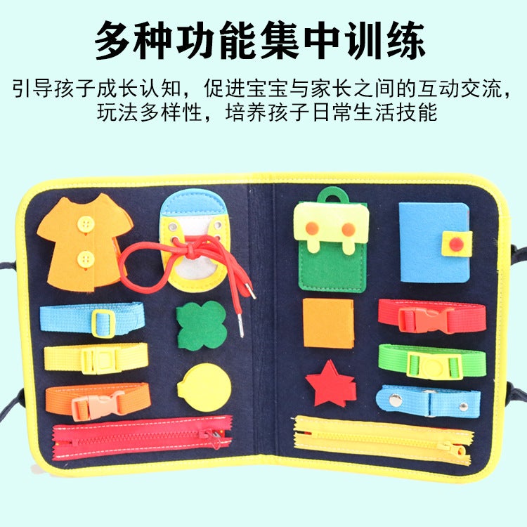 Montessori Felt Children'S Early Education Educational Toys Cloth Book Education Board Children'S Busy Board Felt Dressing Learning Board - Image 4