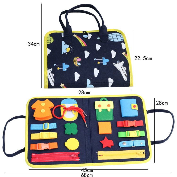 Montessori Felt Children'S Early Education Educational Toys Cloth Book Education Board Children'S Busy Board Felt Dressing Learning Board - Image 1