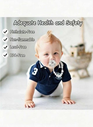Gonice Pacifier Clip, 4pcs Pacifier Straps, Food Grade Silicone Pacifier Chain - view 5