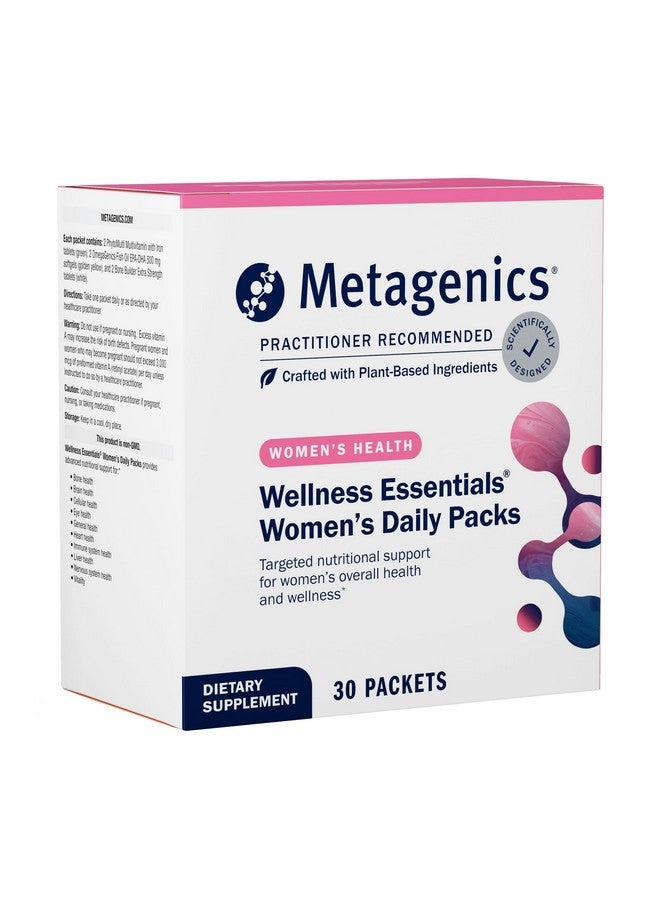 Metagenics حزم العناية الصحية للنساء من ميتاجينيكس - 30 حزمة يومية من الفيتامينات المتعددة - فيتامينات متعددة للنساء - دعم كثافة العظام* - أحماض أوميغا-3 الدهنية - خالية من الكائنات المعدلة وراثيًا والجلوتين - 30 حزمة - Image 1