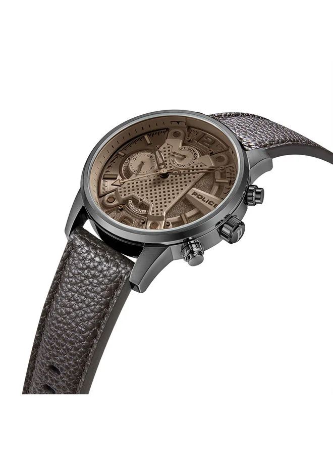بوليس Chronograph Leather Wrist Watch PEWJF2203302 - 48mm -Black