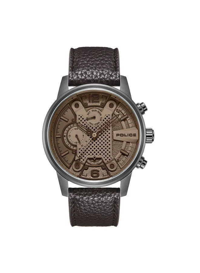 بوليس Chronograph Leather Wrist Watch PEWJF2203302 - 48mm -Black