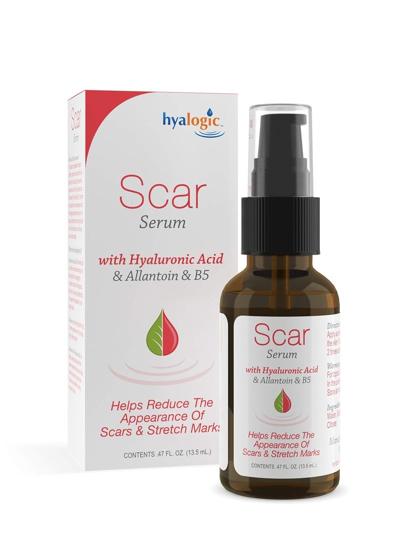 Hyalogic Hyalogic Scar Serum with Hyaluronic Acid Allantoin  Panthenol  Vegan Gluten  CrueltyFree Scar Treatment  Smooths  Lessens Scar Hyperpigmentation for Healthy Skin 047 fl oz 
