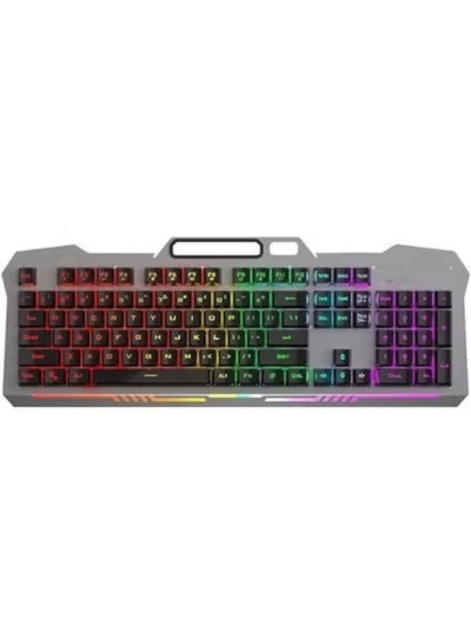 Wired Gaming Keyboard – 26-Key Anti-Ghosting Mechanical Keyboard with RGB Backlit – Ergonomic Metal Panel for Desktop & Laptop - Image 1