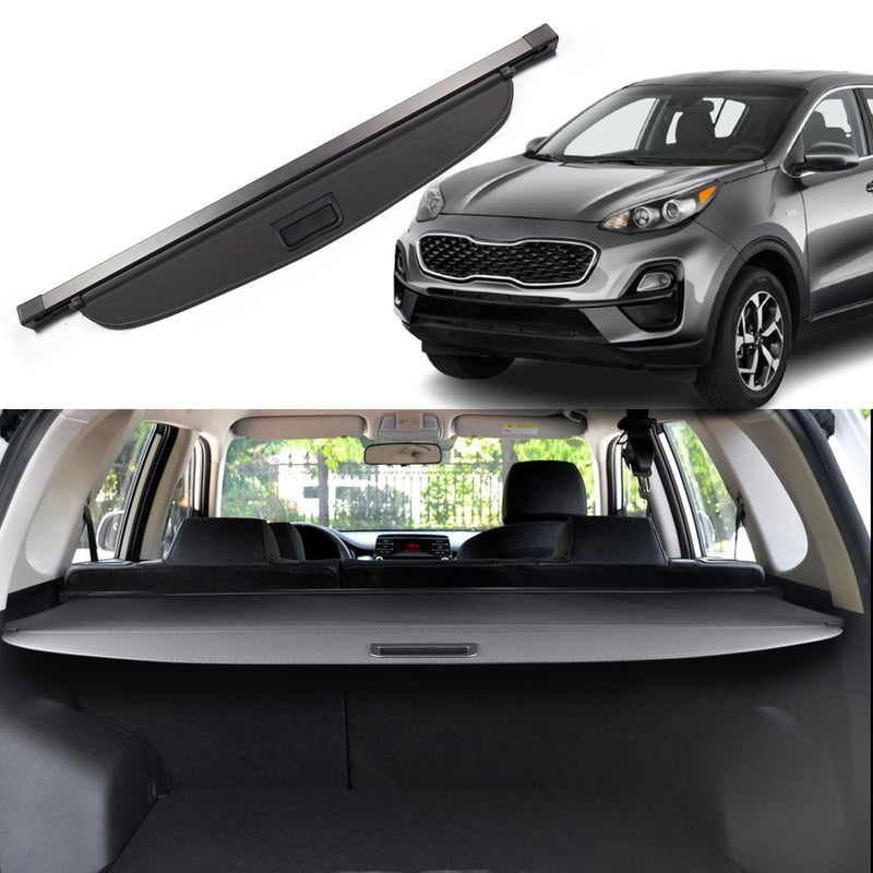 Liizoo Cargo Cover for Kia Sportage 2017 2018 2019 2020 2021 2022 Trunk Cover Rear Trunk Security Cover Shielding Shade Car Accessory Black