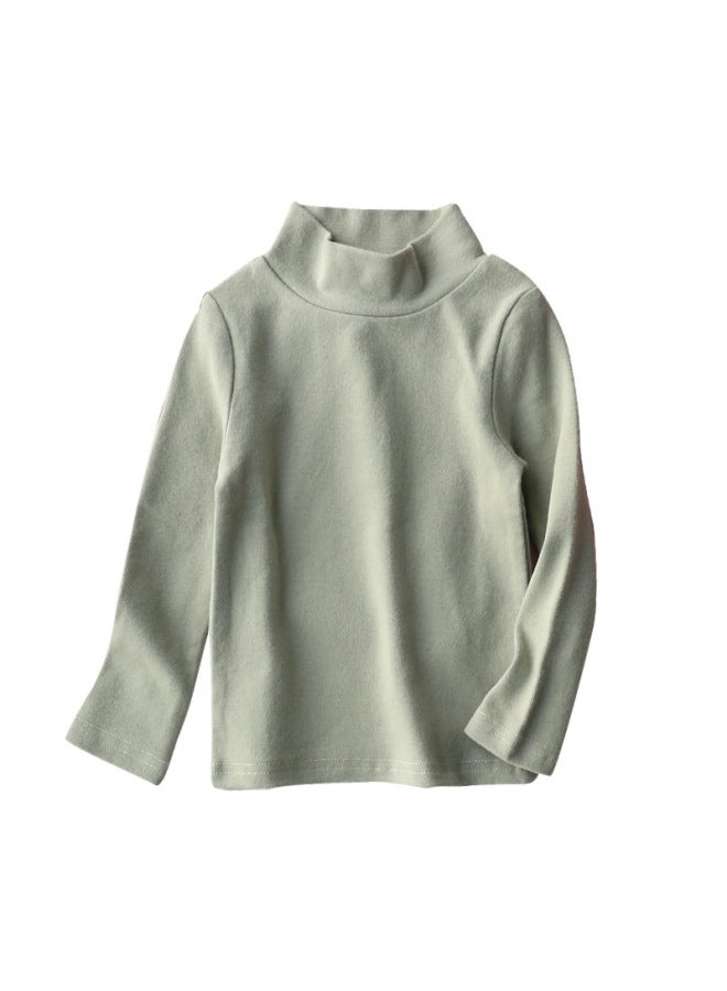 Children's Clothing Kidsren's Bottoming Shirt Kidsren's Autumn Tops Mid-collar Inner Long-sleeved T-shirt Baby Boy White Autumn Clothing