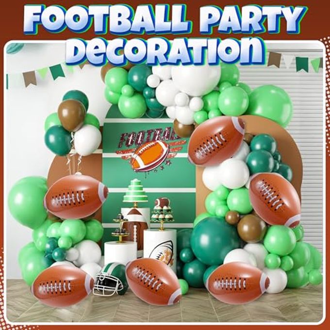 Bedwina 12-Pack 16" Inflatable Footballs for Football Party Decorations & Party Favors  Blow-Up Sports-Themed Beach Balls for Game Day & Birthday Supplies, Goodie Bag Stuffers - Image 3