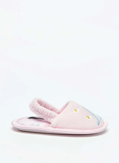 Flora Bella By Shoexpress Girls Embroidered Slingback Bedroom Slides By Shoexpress