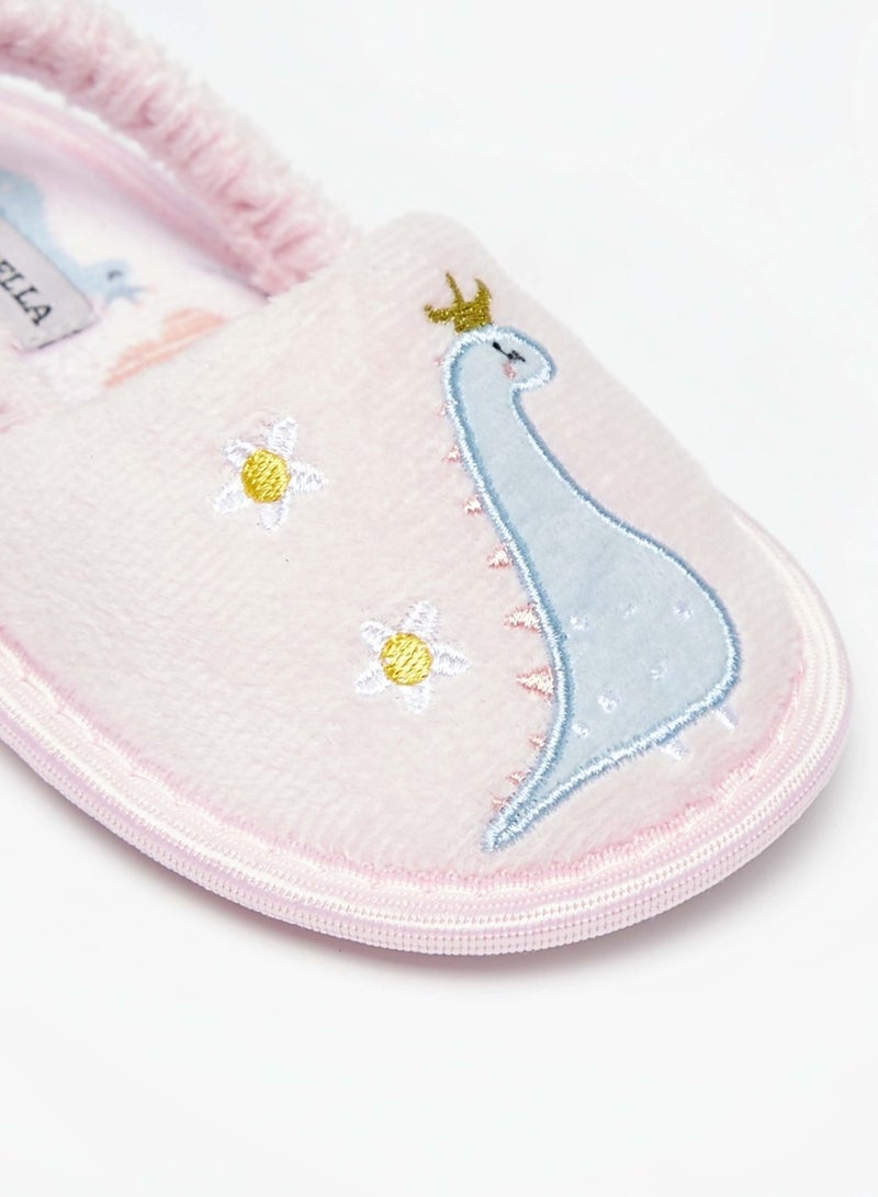 Flora Bella By Shoexpress - Girls Embroidered Slingback Bedroom Slides By Shoexpress - Image 1