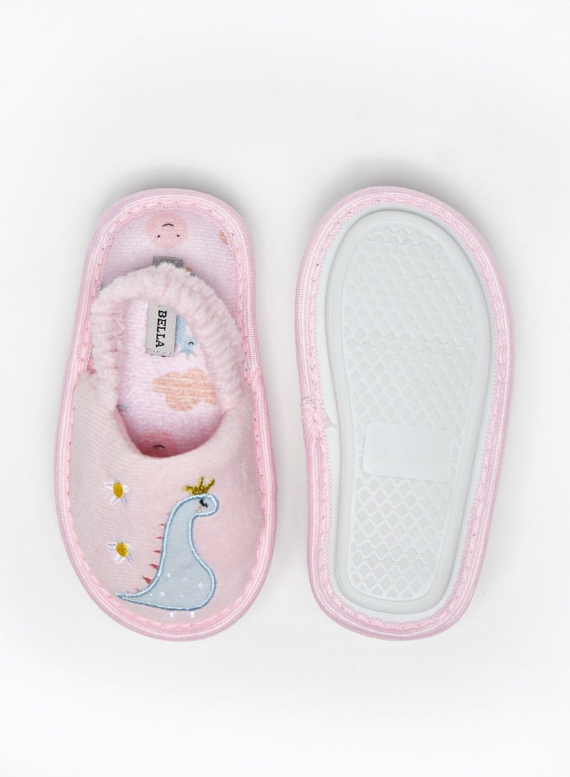 Flora Bella By Shoexpress - Girls Embroidered Slingback Bedroom Slides By Shoexpress - Image 1