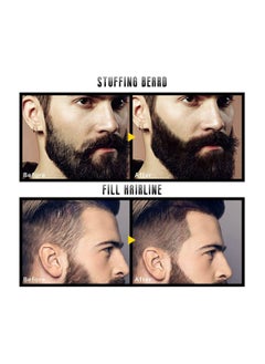DMG TECH Beard Pen Filler, 2 in 1 Beard Filling Stick and Brush for Men, Waterproof, Long Lasting Natural Looking Beard Filling Pen, Moustache and Hair Makeup, Effective Enhance Facial Hair, Black  - Image 3