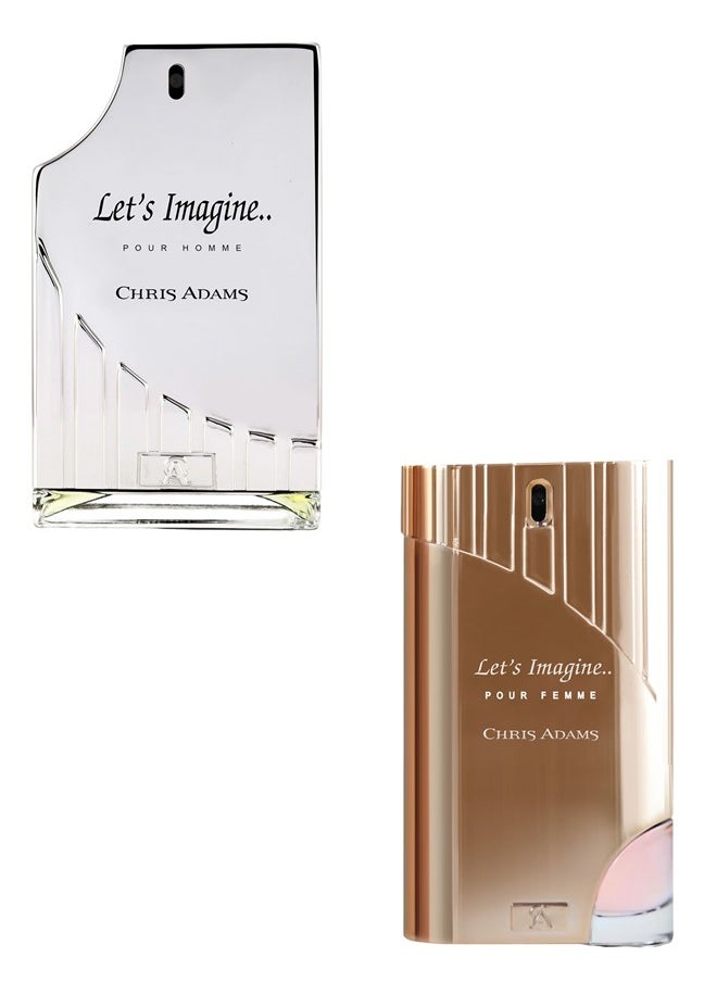Chris Adams Chris Adams Lets Imagine Perfume Combo for Men and Women Long lasting Fragrance Eau de Parfum Perfect Gift Set for Couples  - Image 1