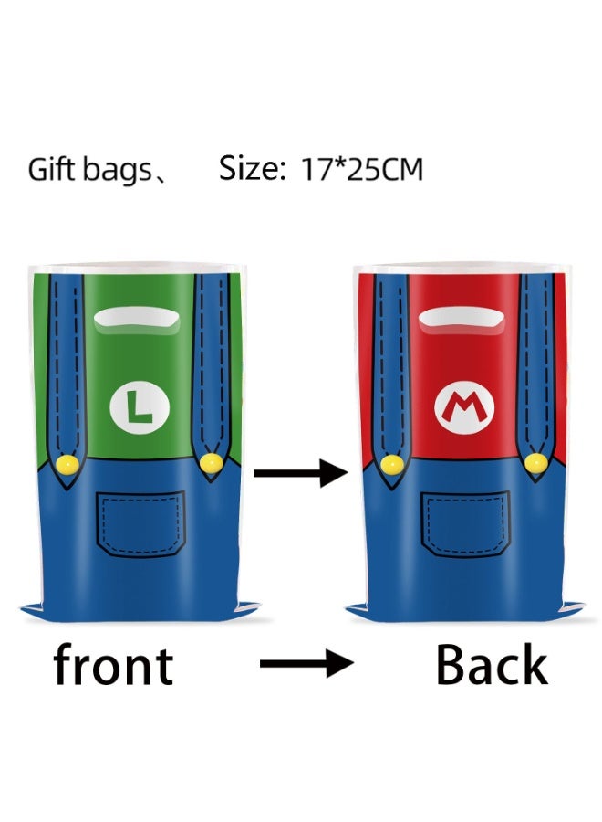 Party 20pcs Mario Pattern Birthday Party Supplies Cartoon Candy Bags Tote Bags Children Gift Bags  - Image 3