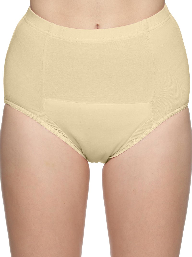 MAGICMOON 120ml Absorbent Incontinence Underwear for Women, Washable - Reusable Leakproof Panties, Underwear for Bladder Leakage Protection (Beige, XL) - Image 2