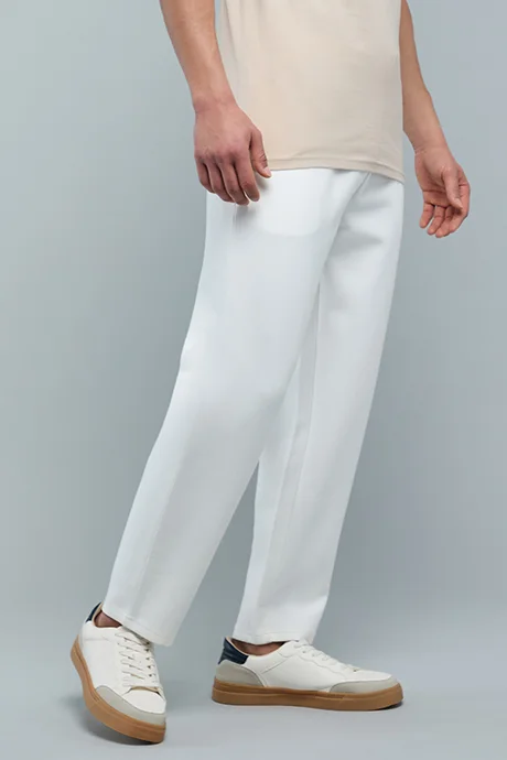 R&B Print Detail Pants with Drawstring Waist