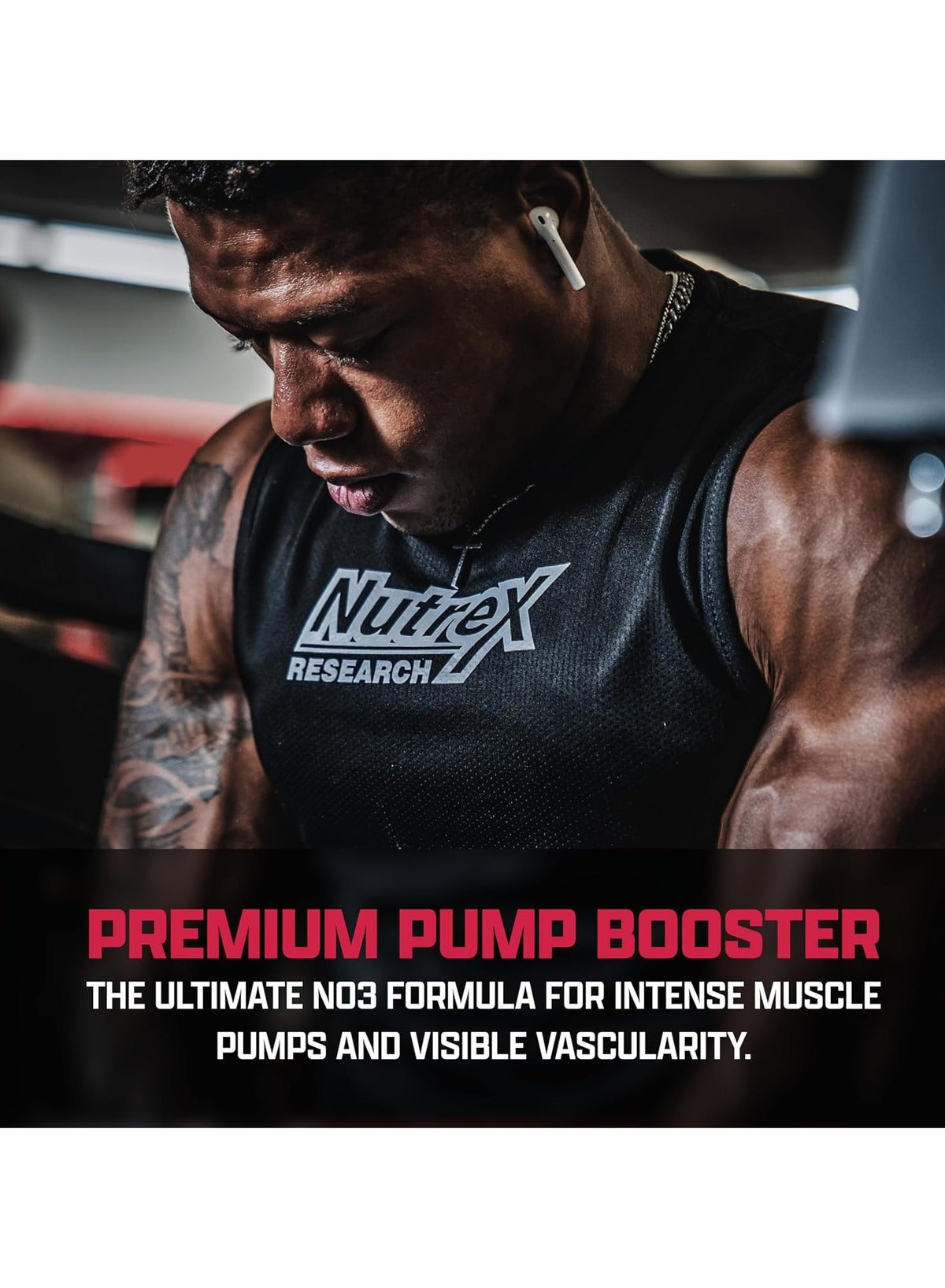 Nutrex Niox Nitric Oxide Pump Booster | 2000Mg Arginine Nitrate + Astragin | Muscle Pumps + Vascularity | 90 Capsules | One Month Supply