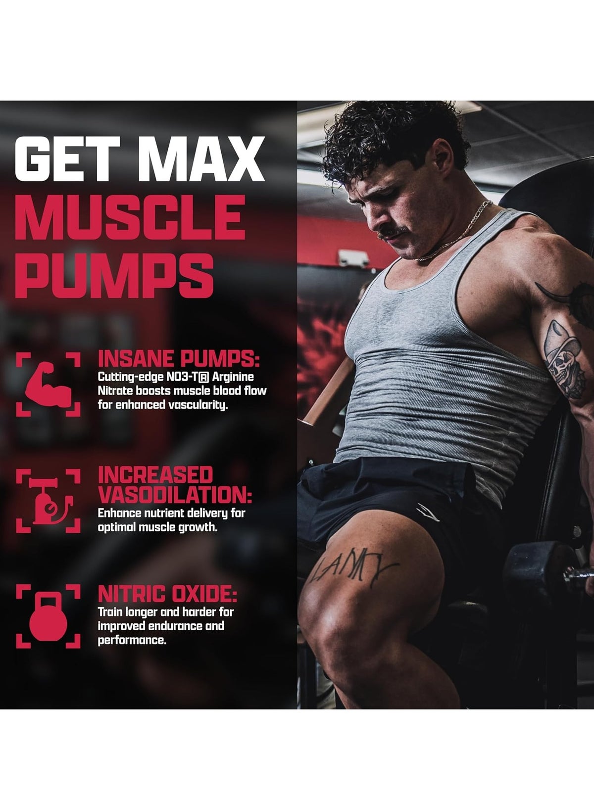 Nutrex Niox Nitric Oxide Pump Booster | 2000Mg Arginine Nitrate + Astragin | Muscle Pumps + Vascularity | 90 Capsules | One Month Supply