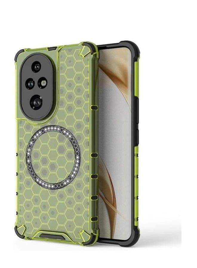 Case Compatible with Honor 200 Pro 【Honeycomb Shock Absorption】 【Compatible Mag-safe】 【Precise Cutout】 Protective Cover PC Soft TPU Phone for  - Image 1