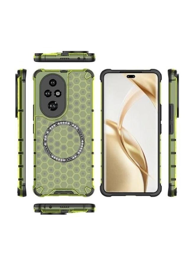 Case Compatible with Honor 200 Pro 【Honeycomb Shock Absorption】 【Compatible Mag-safe】 【Precise Cutout】 Protective Cover PC Soft TPU Phone for  - Image 2