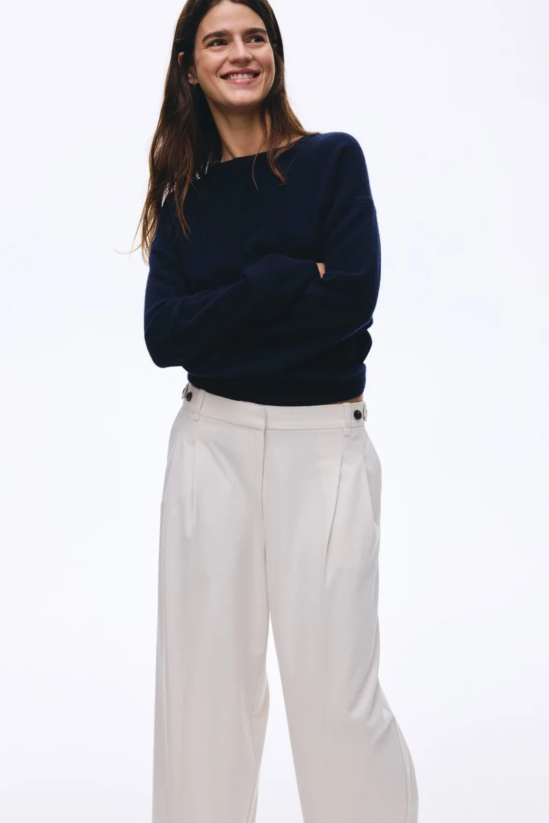 اتش اند ام بنطلون واسع بتصميم رسمي