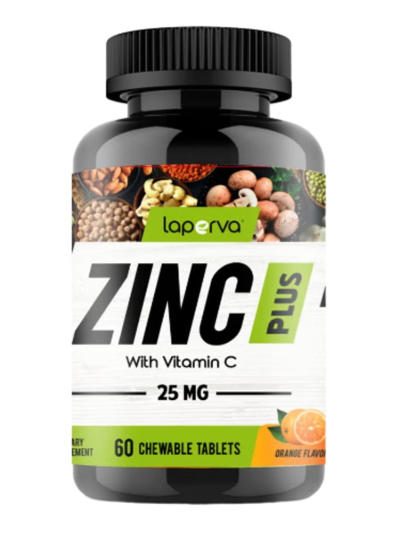 Laperva Zinc and Vitamin C Chewable Tabs, Laperva Triple Zinc, Boost Immune Health and Energy - Orange Flavored 60 Chewable Tablets, Pack of 2 - Image 2