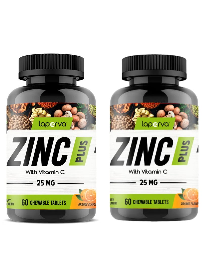 Laperva Zinc and Vitamin C Chewable Tabs, Laperva Triple Zinc, Boost Immune Health and Energy - Orange Flavored 60 Chewable Tablets, Pack of 2 - Image 4