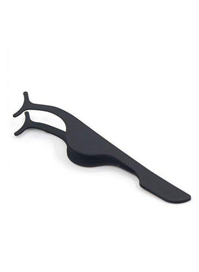 EIAKE False Eyelashes Applicator Tool Eyelash Extension Tweezers Remover Clip Tweezers Nipper (Black) - Image 2