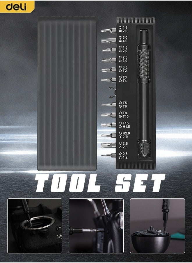 Deli 25 Piece Precision Electronic Screwdriver Set Multifunctional Repair Tool Suitable for Repairing Mobile Phones Watches Laptops  - Image 1
