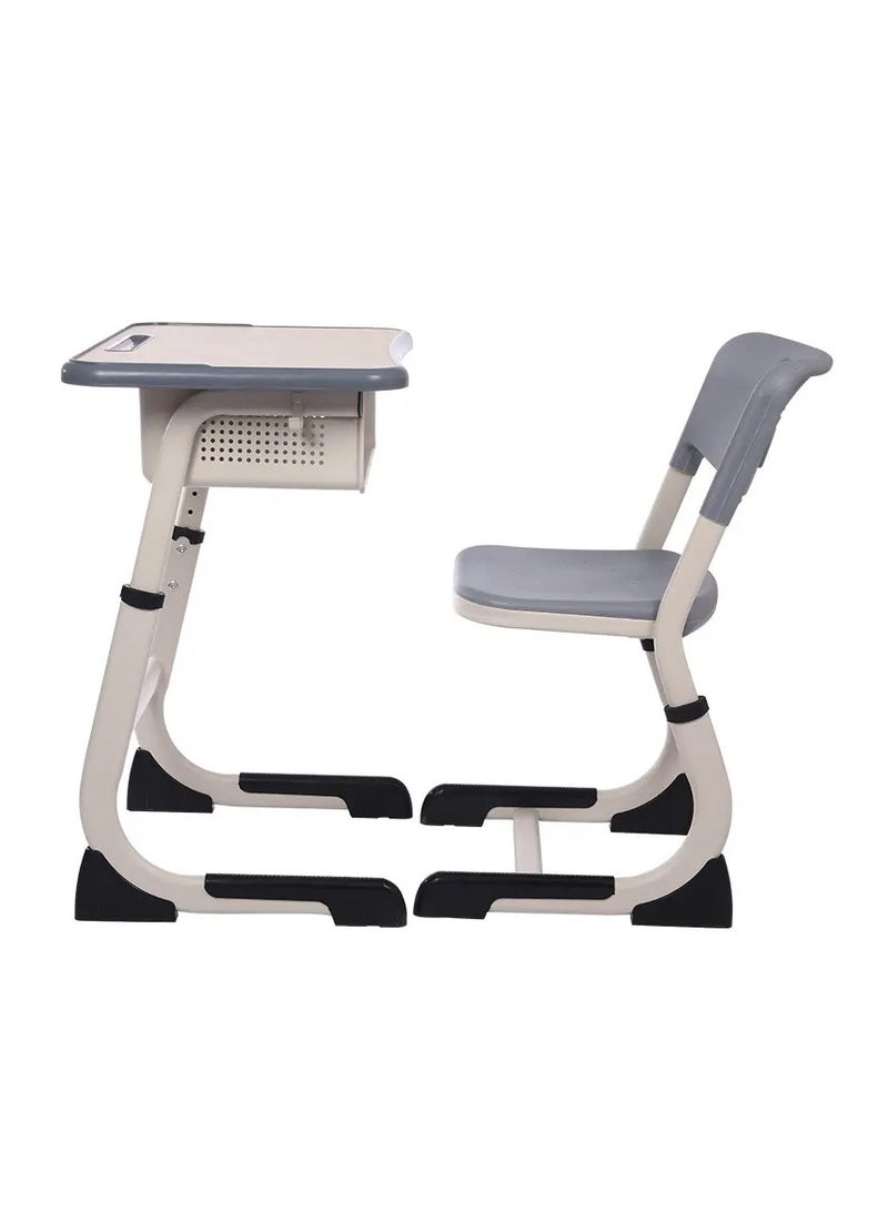 DubaiGallery School Furniture Single Students Desk and Chair Set Adjustable Height Kids College Children - Image 3