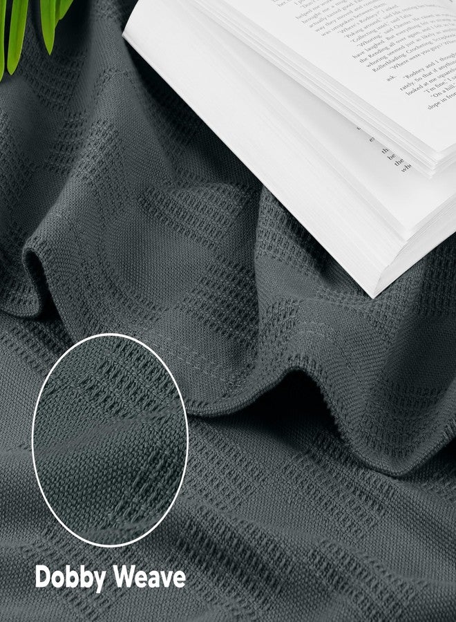Utopia Bedding Smoke Gray 100% Cotton Blanket [Throw Size - 60x50 Inch] 350GSM Lightweight, Soft and Breathable Thermal Blanket for All Seasons - Image 4
