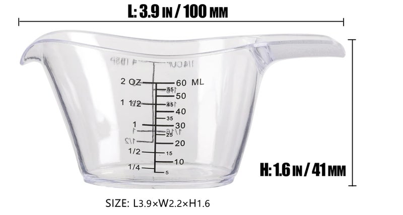 DOTINGHUX 2 Oz Measuring Cup, 1/4 Cup Acrylic Measuring Cups, Clear - Image 4