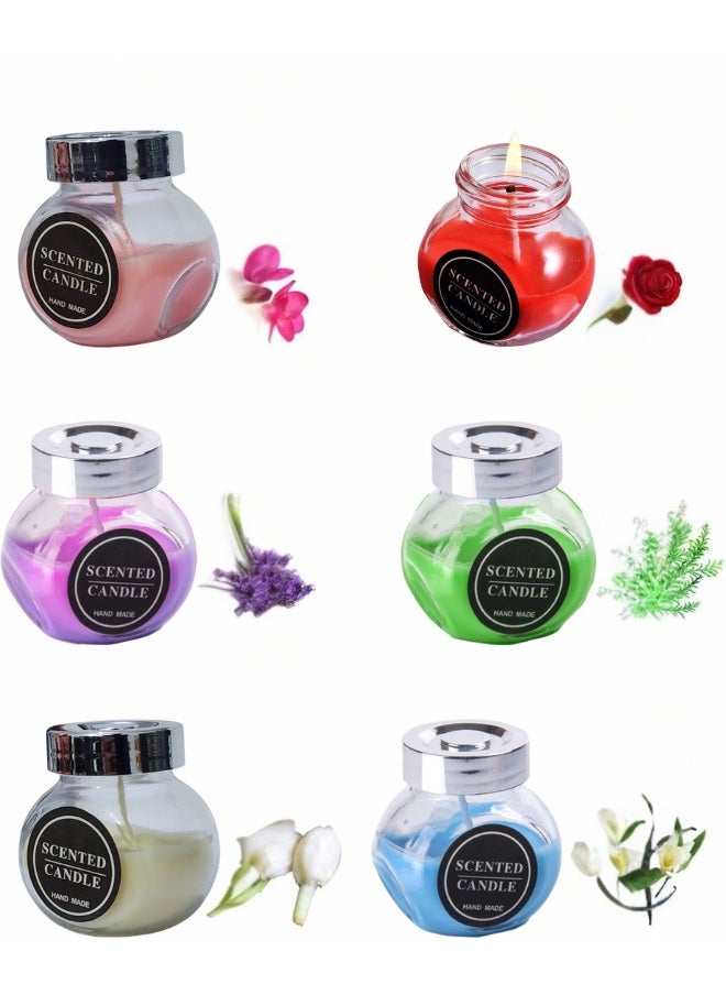 Generic Scented Candles Aromatherapy Soy Set Natural Wax Travel Tin Fragrance Relaxing Stress Relief Aroma Home Bath Spa Yoga Candle Gift for Women 6x2.5oz Pack  - Image 1