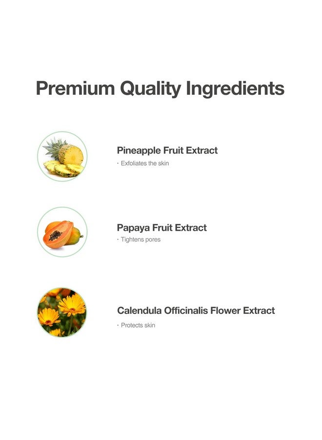 OxygenCeuticals Korean Skincare Nonabrasive Enzyme Peeling Gel Oxygenceuticals Daily Botanicals Enzyme Peel Papaya & Pineapple Enzymes Improves Acne Scars Blackheads Pore Size Texture All Skin Types 2.54 Oz - Image 5