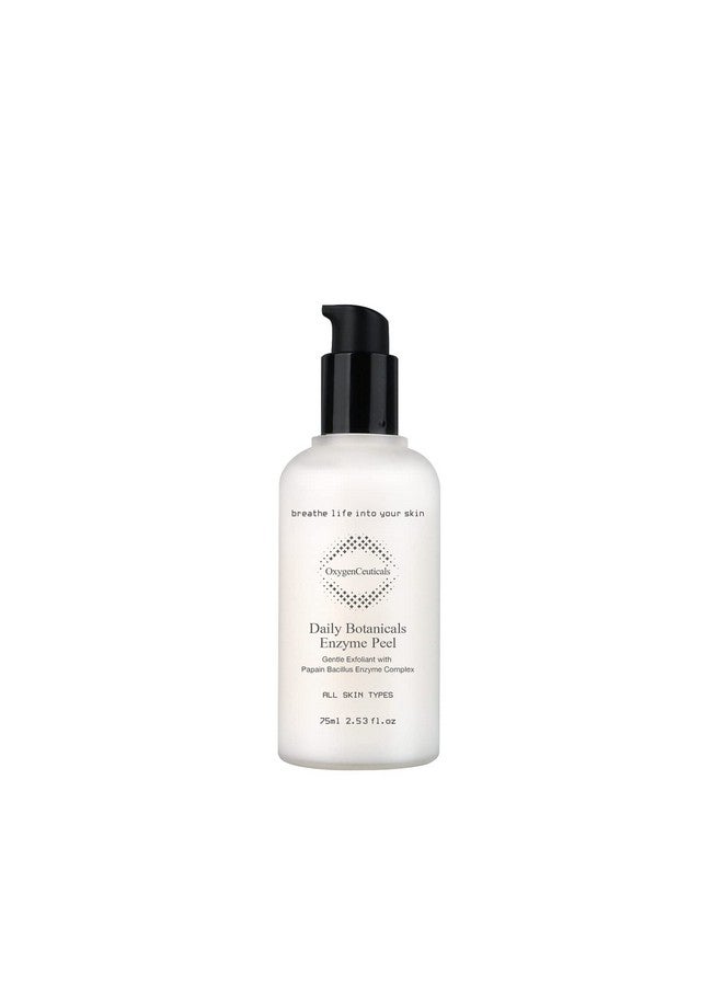 OxygenCeuticals Korean Skincare Nonabrasive Enzyme Peeling Gel Oxygenceuticals Daily Botanicals Enzyme Peel Papaya & Pineapple Enzymes Improves Acne Scars Blackheads Pore Size Texture All Skin Types 2.54 Oz - Image 1