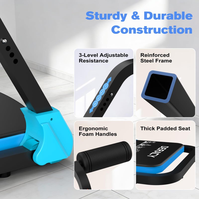 DERACY Sit Up Exercise Equipment, Adjustable Ab Machine, Multi-Functional Sit Up Machine, Ab Workout Equipment, Ab Trainer Machine for Women Men (BLUE) - Image 4