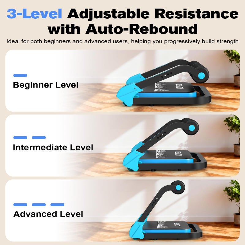DERACY Sit Up Exercise Equipment, Adjustable Ab Machine, Multi-Functional Sit Up Machine, Ab Workout Equipment, Ab Trainer Machine for Women Men (BLUE) - Image 3