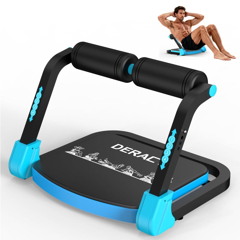 DERACY Sit Up Exercise Equipment, Adjustable Ab Machine, Multi-Functional Sit Up Machine, Ab Workout Equipment, Ab Trainer Machine for Women Men (BLUE) - Image 1
