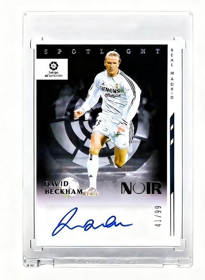 Panini David Beckham Football Signature Trading Card Single Autographed Soccer Card Refractor Collector’s Edition Sports Memorabilia for Fans and Collectors. - Image 1
