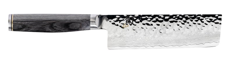 Shun Cutlery Premier Grey Nakiri Knife 55 Ideal Chopping Knife for Vegetables and AllPurpose Chef Knife Professional Nakiri Knife Handcrafted Japanese Kitchen Knife