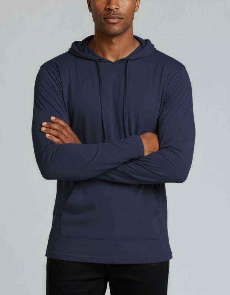 REALESSENTIALS Real Essentials 3 Pack: Men's Cotton Lightweight Casual Pullover Drawstring Hoodie With Pocket (Available In Big & Tall) Set 1,XL - Image 3