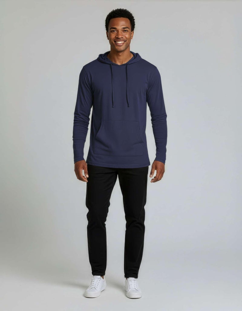 REALESSENTIALS Real Essentials 3 Pack: Men's Cotton Lightweight Casual Pullover Drawstring Hoodie With Pocket (Available In Big & Tall) Set 1,XL - Image 4